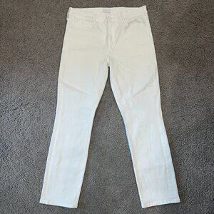 MOTHER JEANS The Mid Rise Dazzler Ankle in Fairest of them All / White EUC Sz 32